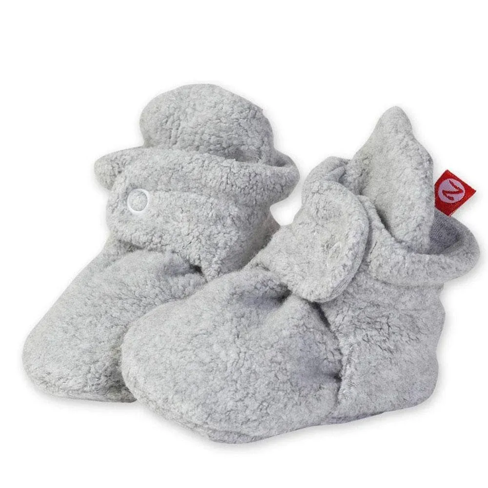 Zutano COZIE FLEECE BABY BOOTIE - HEATHER GRAY 6 month