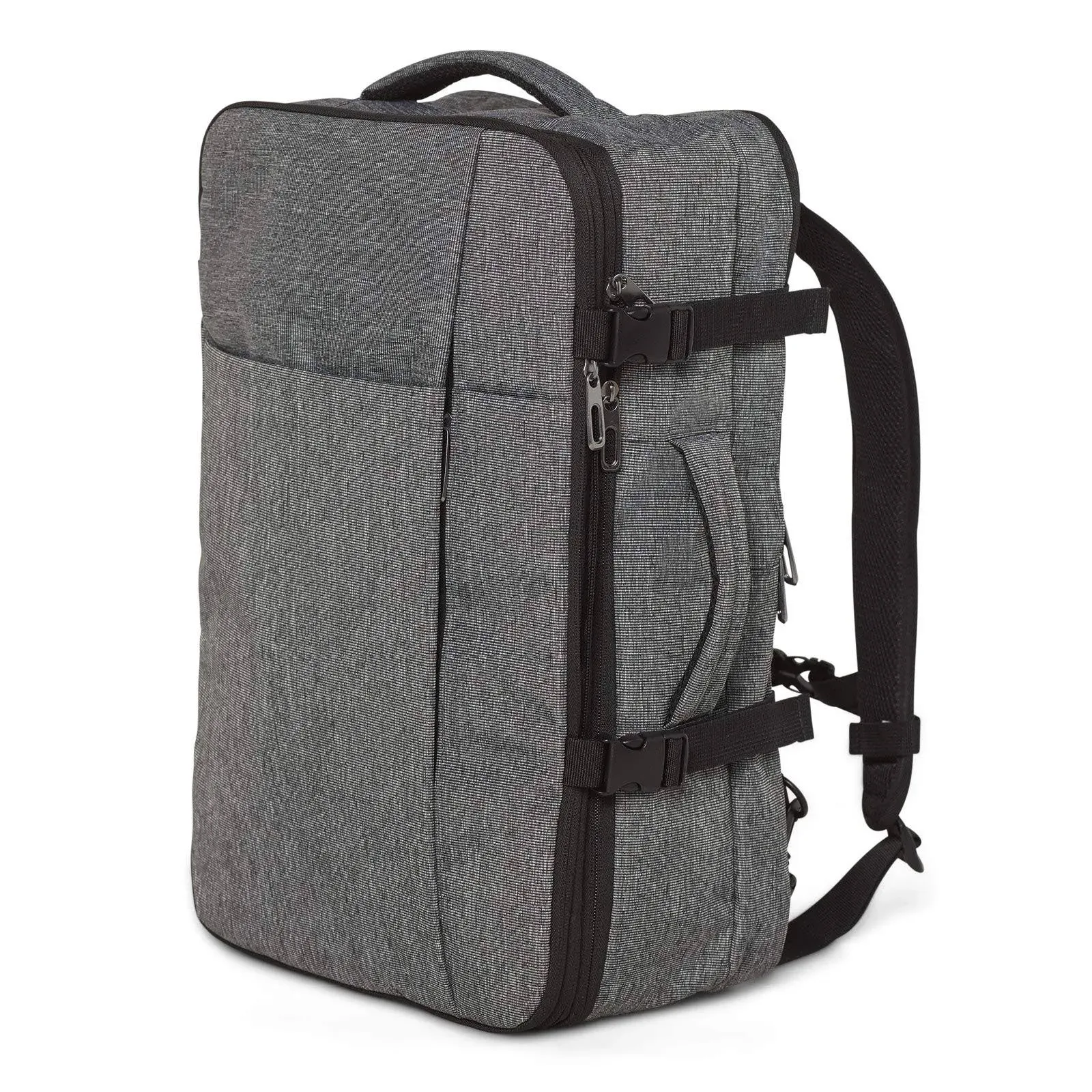 Xelfly - Laptop Luggage Backpack – Expandable Carry-On Bag Travel Grey 