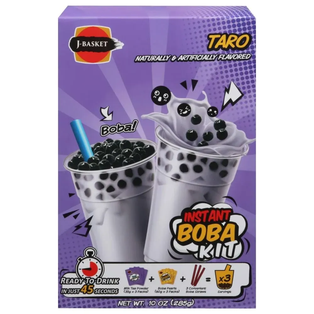 J-Basket Taro Instant Tea Boba Kit 10oz /285g