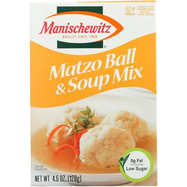 Manischewitz Matzo Ball and Soup Mix, 4.5oz Box (Pack of 6, Total of 27 oz)