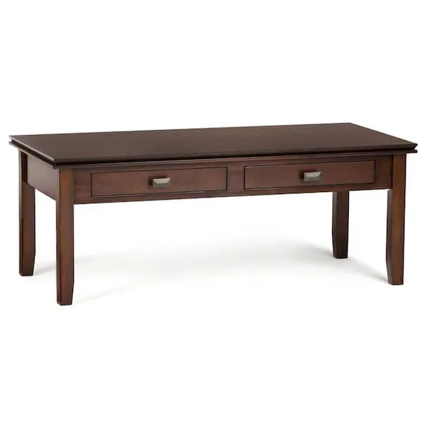 Simpli Home™ Artisan 2-Drawer Coffee Table in Russet Brown | Bed Bath & Beyond