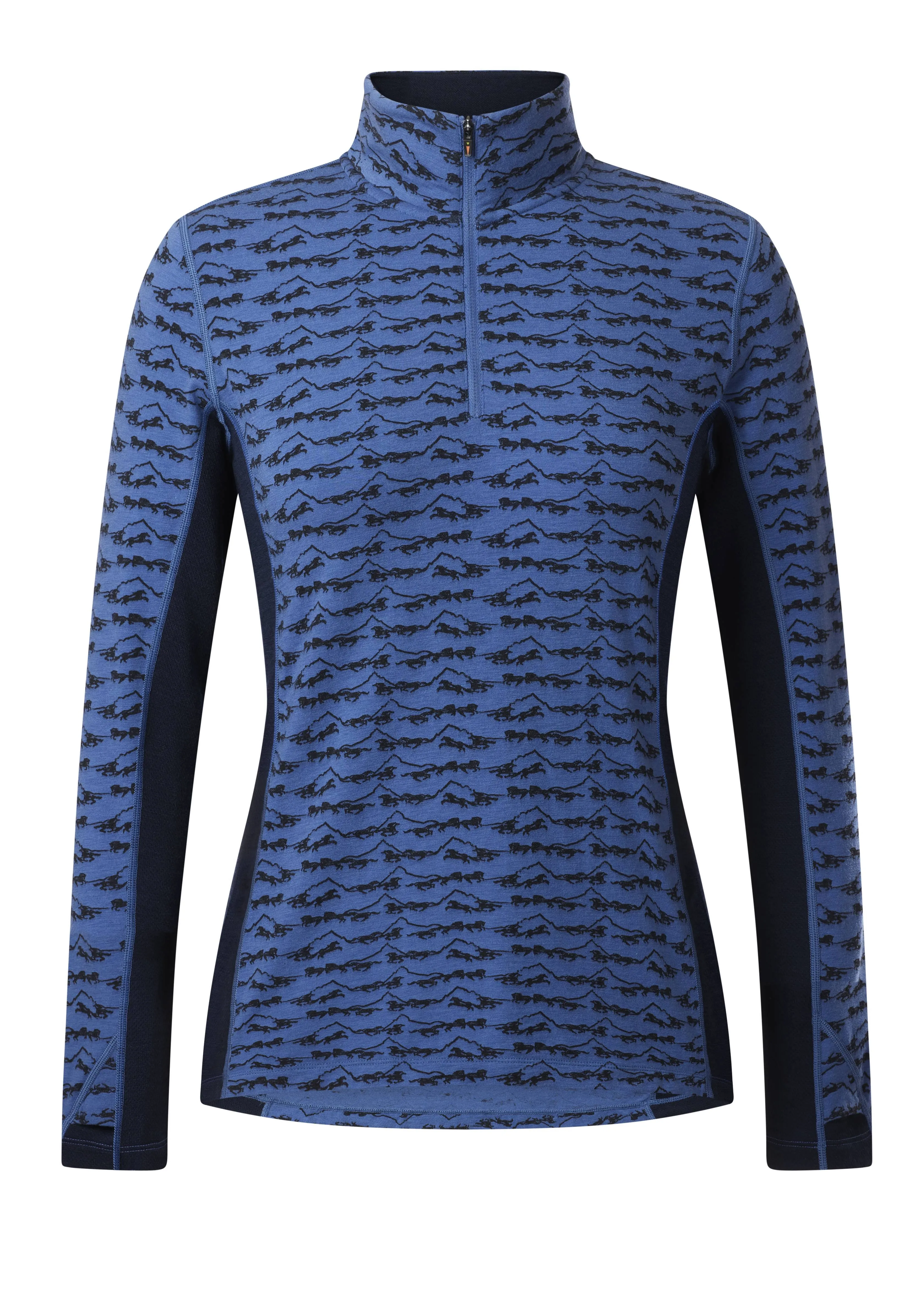 Kerrits Ladies Stable Temp Merino Wool Quarter Zip Top - Print