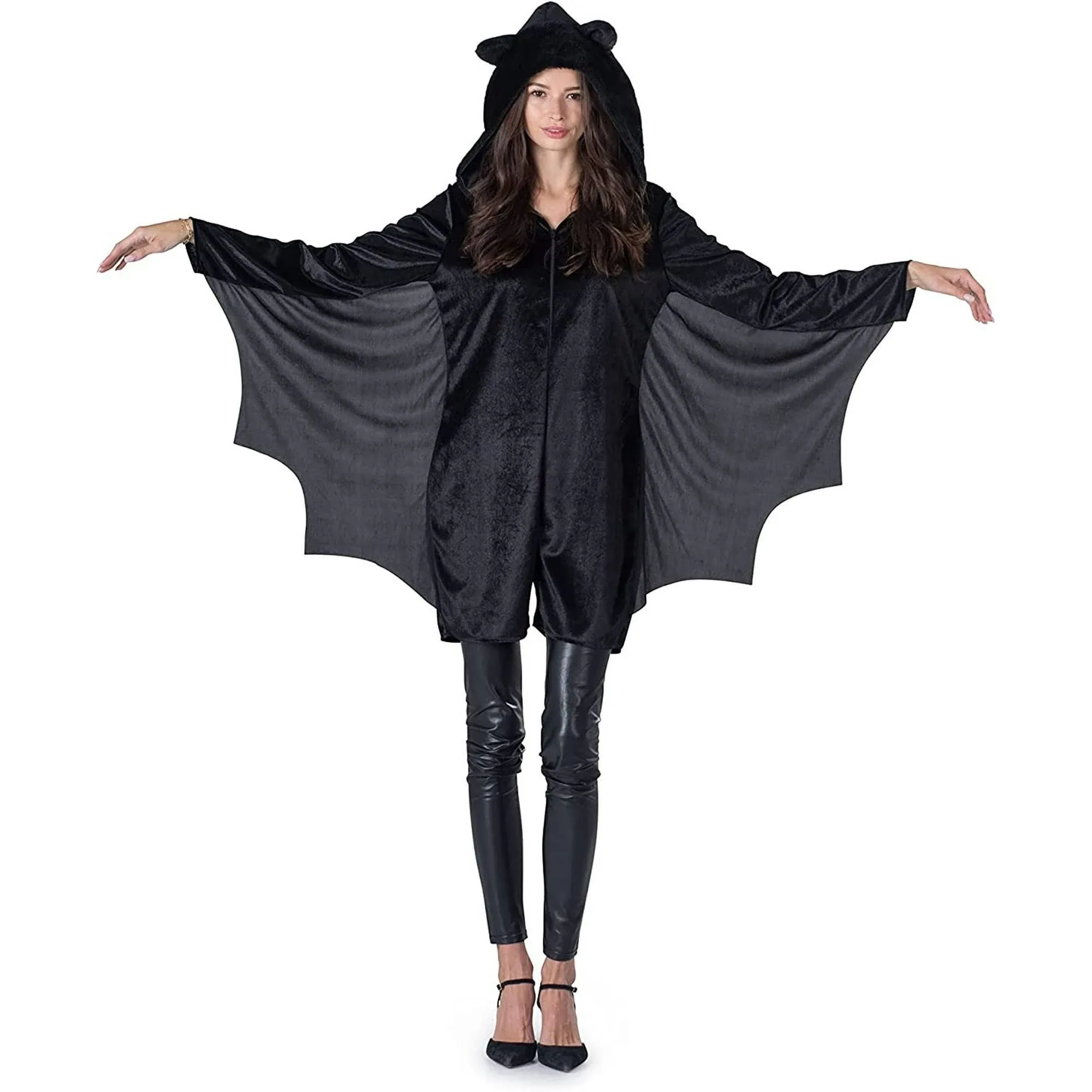 Dress Up America 1089-XL Bat Women Adult Costume, Black - Extra Large