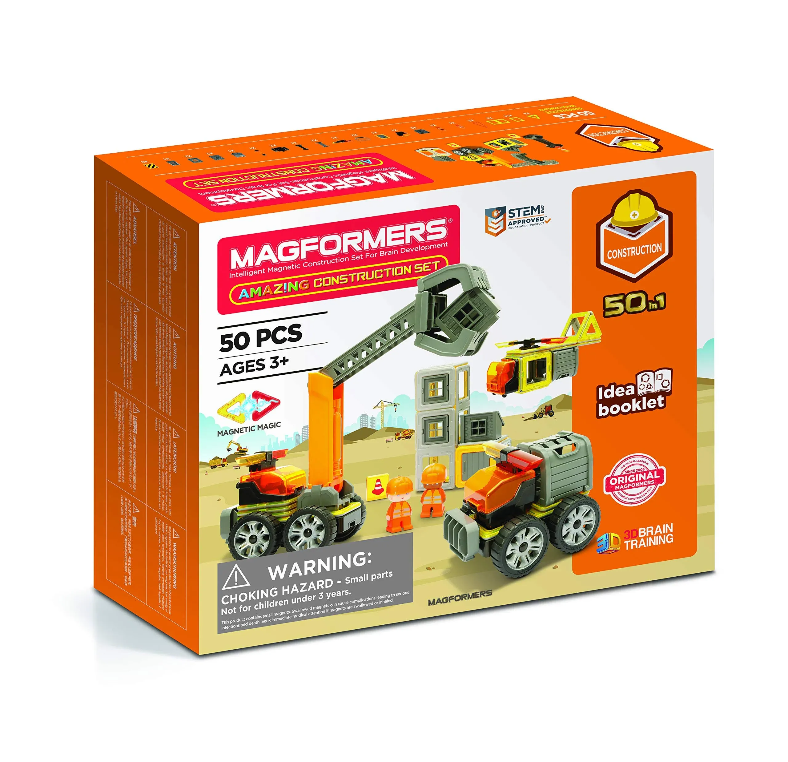 Magformers Magnetic Geometric Construction Tiles STEM Toy 50 Pieces