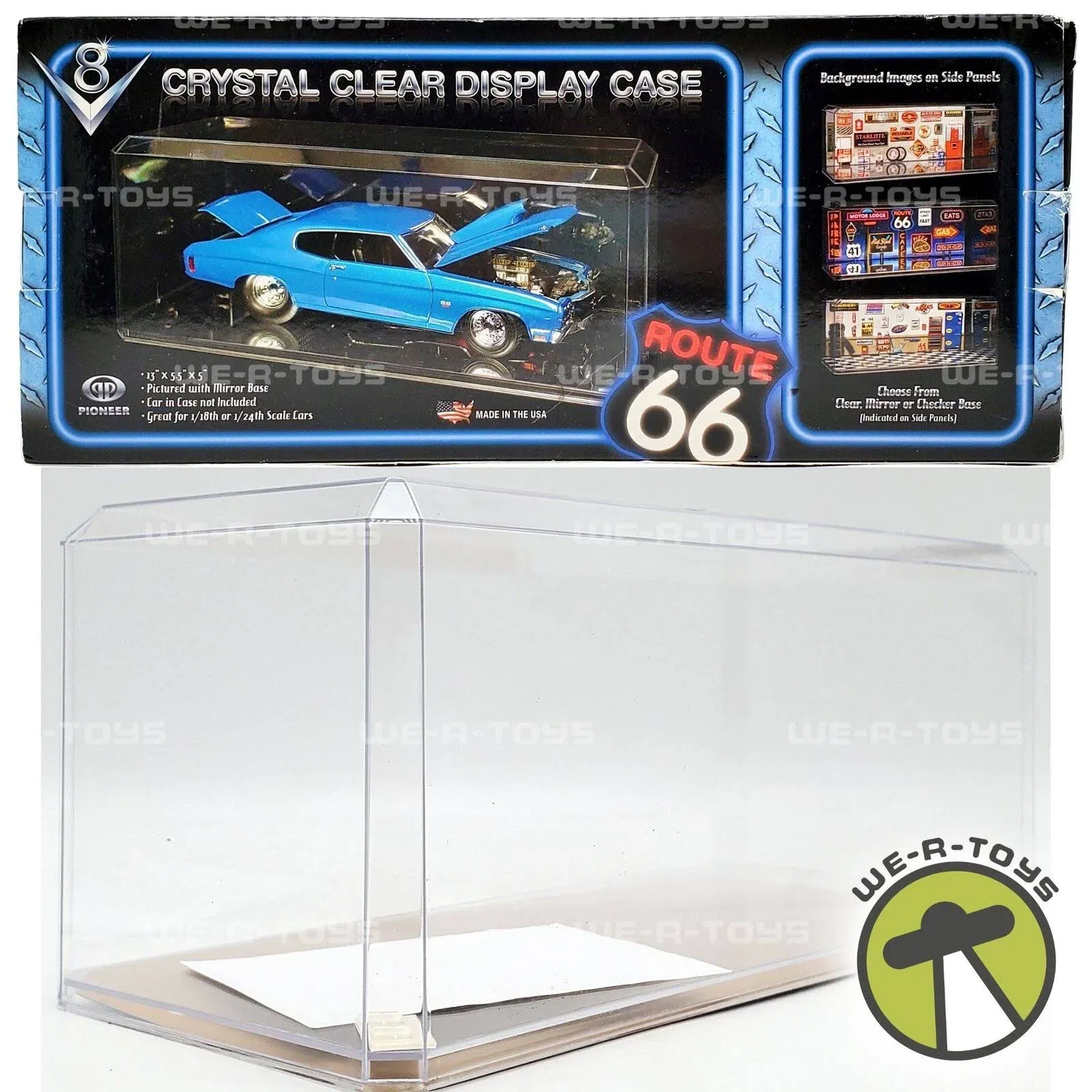 Pioneer plastics clear acrylic display case for 1:18 scale cars 355c