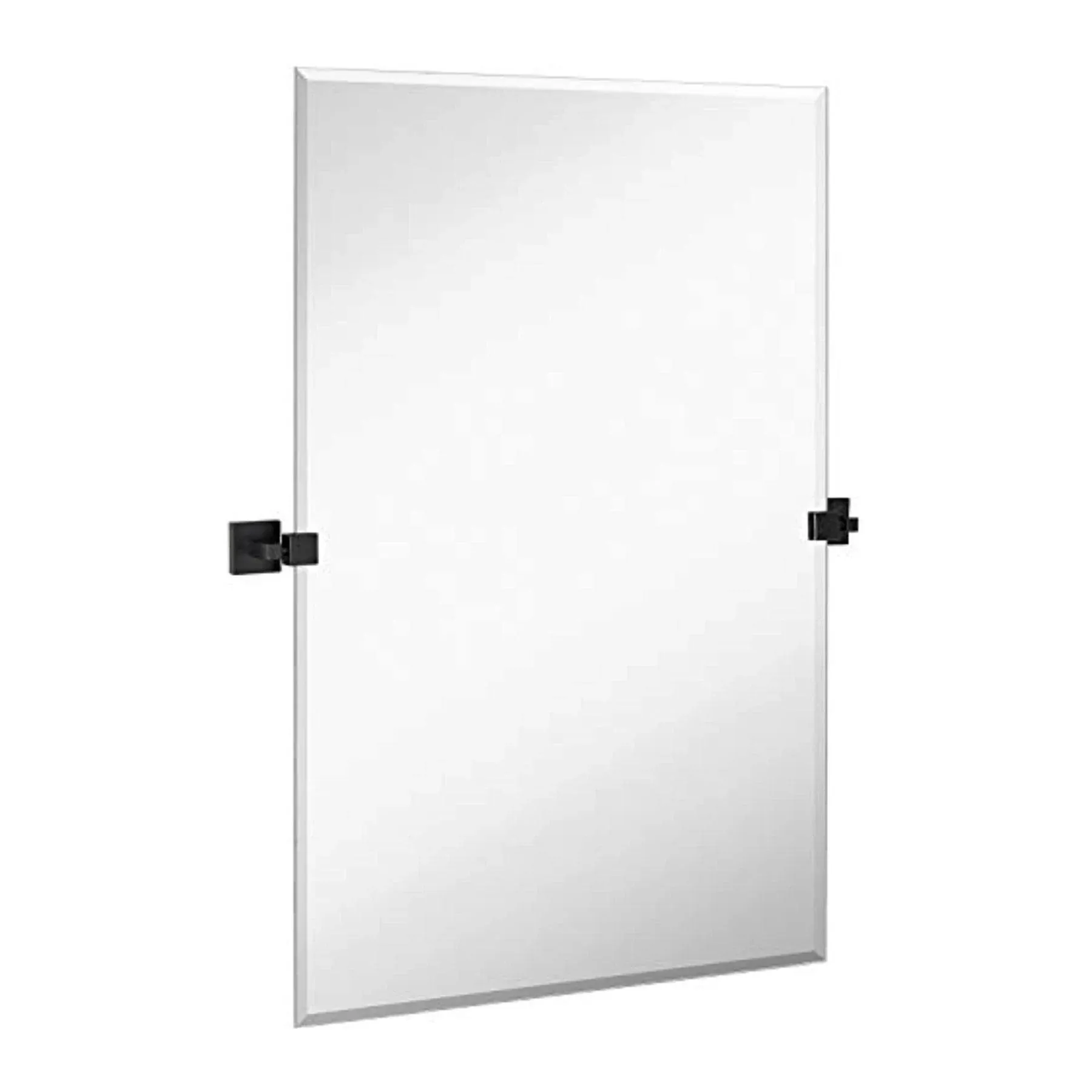 Hamilton Hills 24" x 36" Rectangle Square Black Pivot Mirror