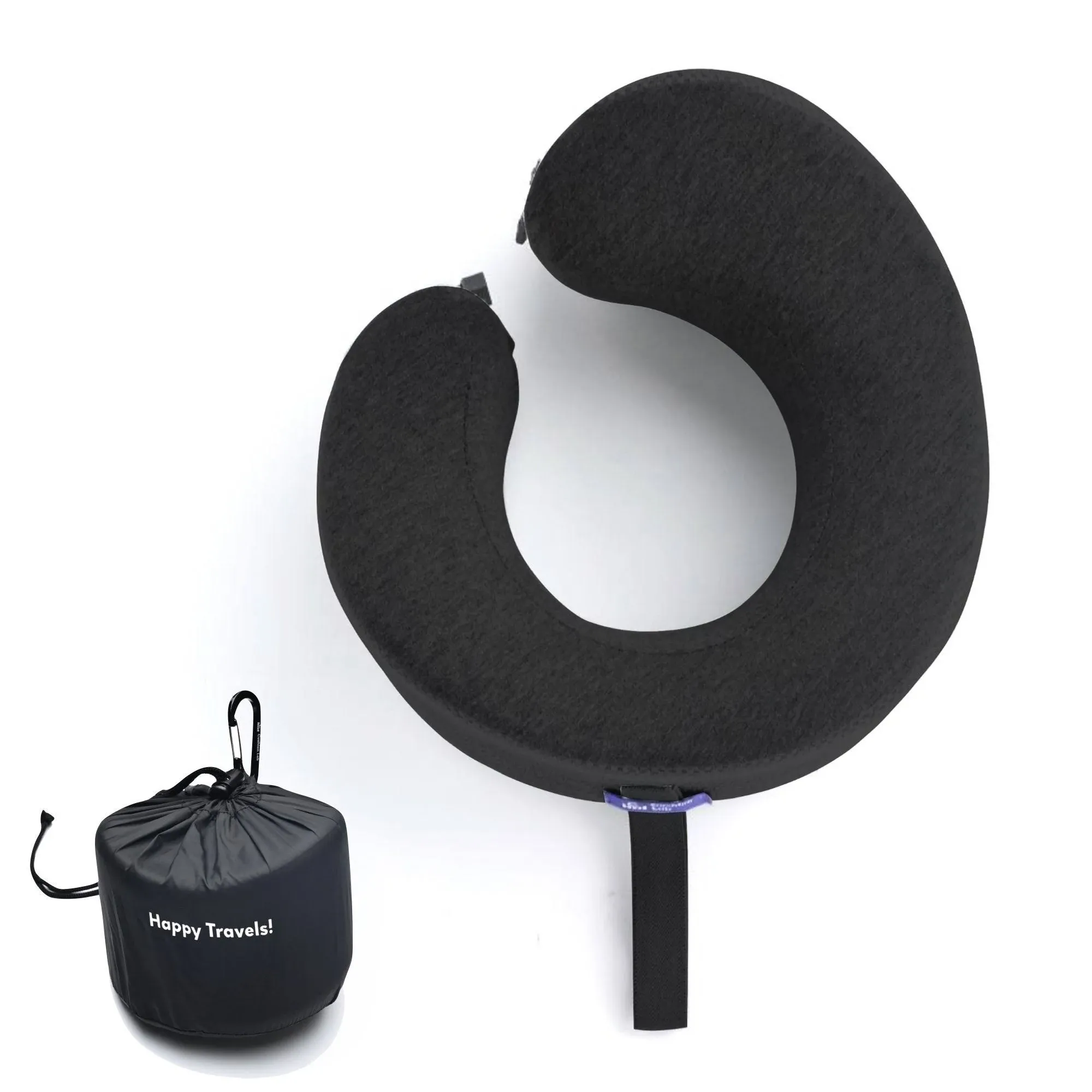 Cushion Lab Travel Pillow Award-Winning Patented Ergonomic Design for Chin & Neck Support Memory Foam Neck Pillow