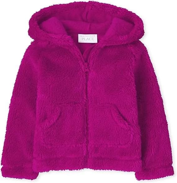 The Children's Place Baby Girls' Sherpa Zip-Up Hoodie