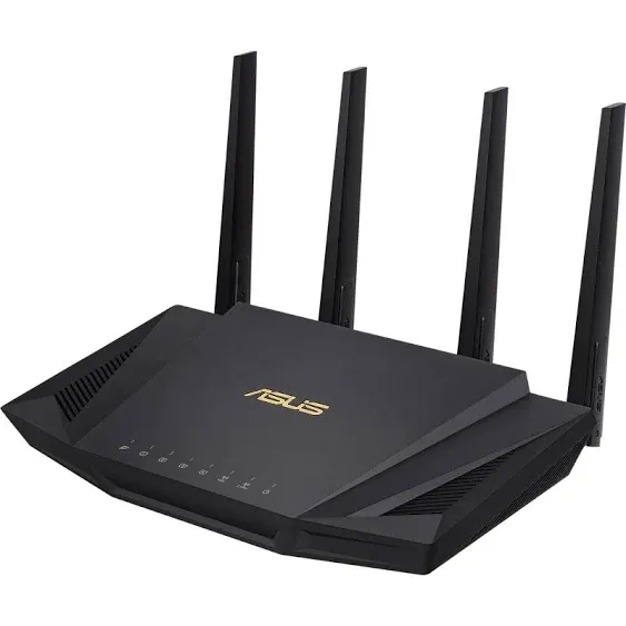 ASUS - AX3000 Dual-Band WiFi 6 Wireless Router with Life time internet Security - Black