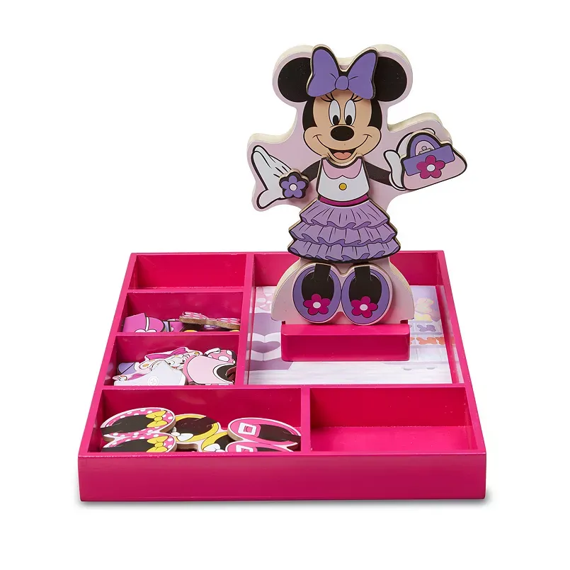 Disney's Mickey Mouse & Friends Minnie Mouse Wooden Magnetic Dress-Up Doll by Melissa & Doug