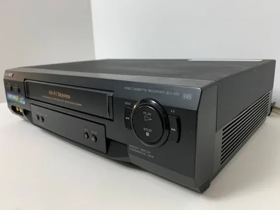 Sony Slv-n51 4-head Hi-fi Vcr Vhs Recorder + Sony Remote - Clean &