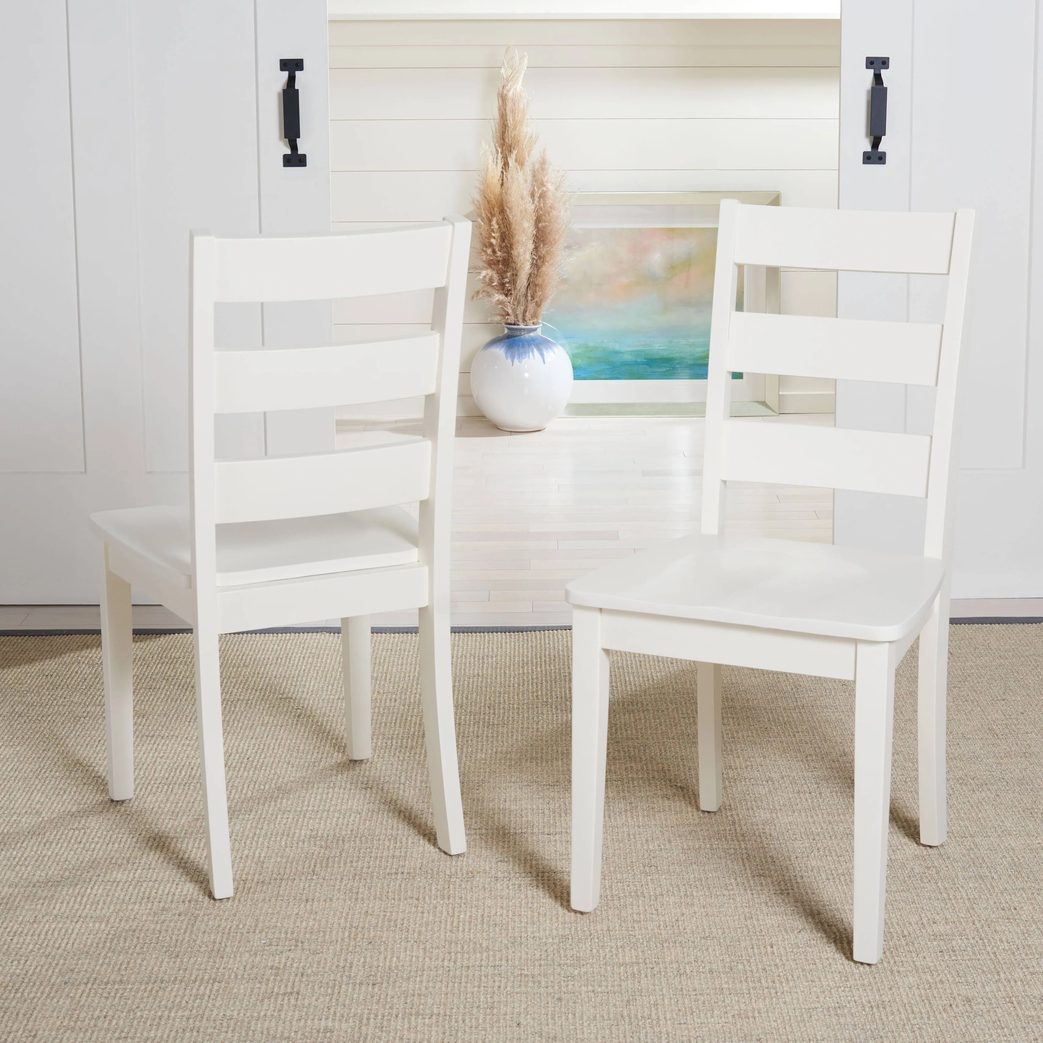 Safavieh Silio Ladder Back Dining Chair - White