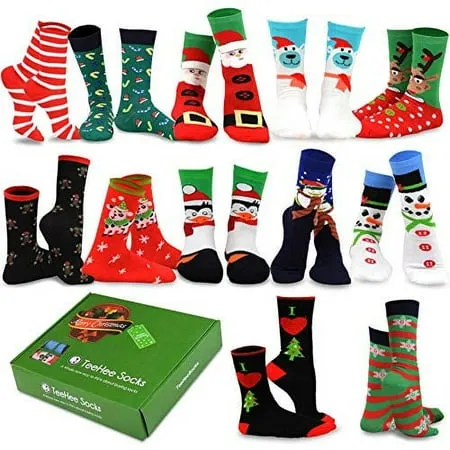 12-Pack Unisex Christmas Holiday Socks