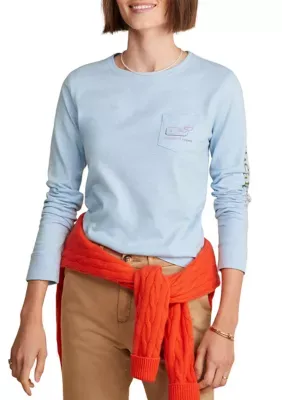 Vineyard Vines Boys Long-Sleeve Vintage Whale Pocket Tee