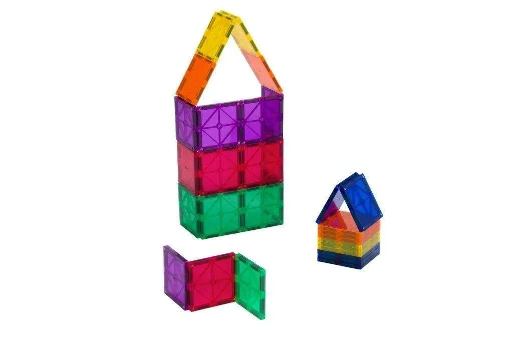 Playmags 30 Piece Squares Set Now with Stronger Magnets Sturdy Super Durable with ...