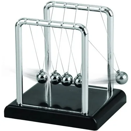 Newtons Cradle Balance Balls Physics Pendulum Office Classic Toy