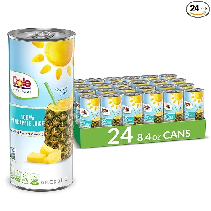 Dole 100% Pineapple Juice, 24 pk./8.4 oz.