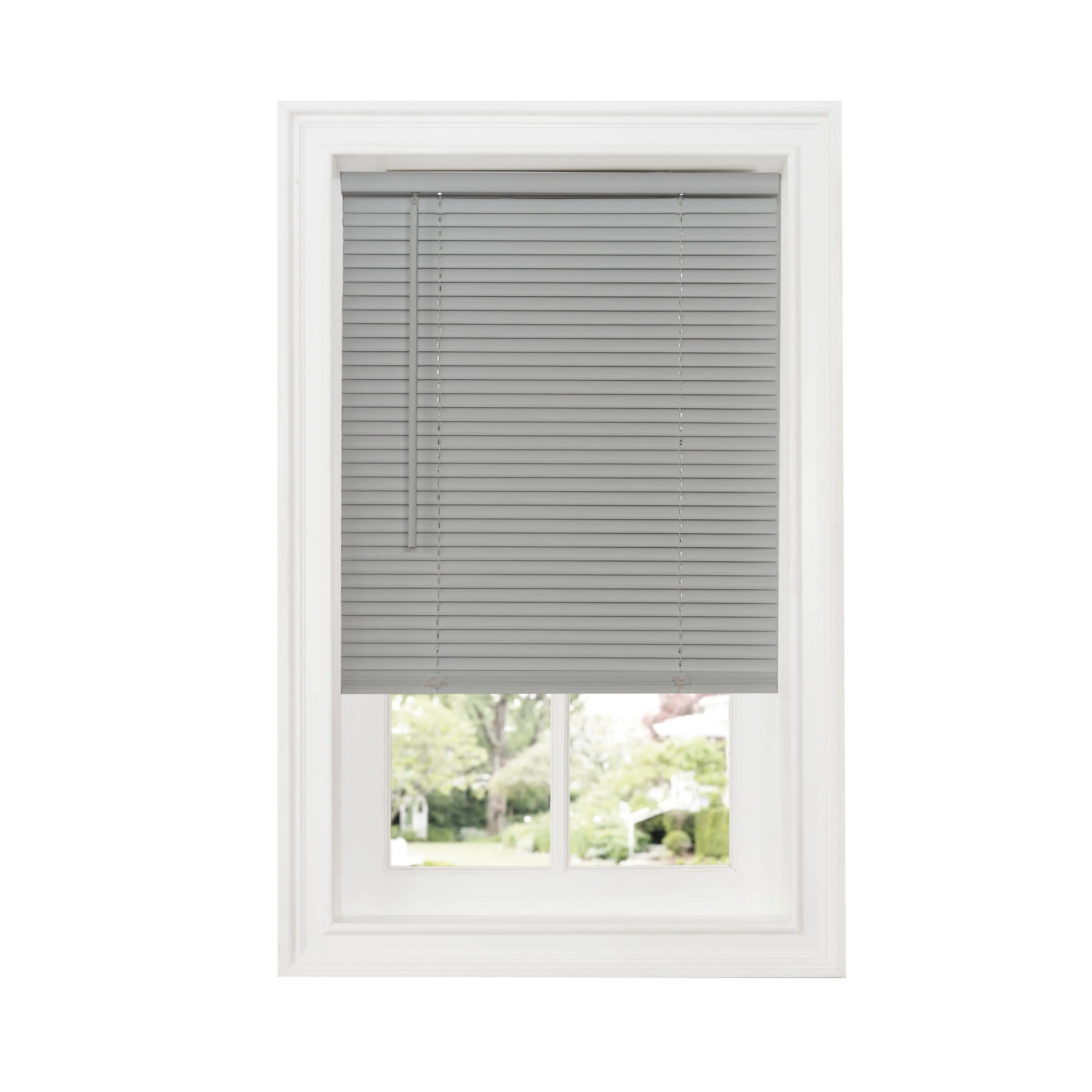 Achim Cordless 36" x 64" GII Deluxe Sundown 1" Room Darkening Mini Blind, Grey