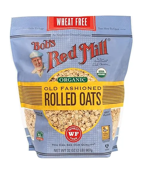 Bob's Red Mill Gluten Free Organic Old Fashioned Rolled Oats, 2 Pound (Pack of 1)