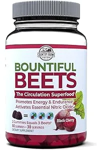 COUNTRY FARMS Bountiful Beets Gummies, Circulation Superfood, Promotes Energy and Endurance, Nitric Oxide Booster, 30 Servings, White, 60 Count