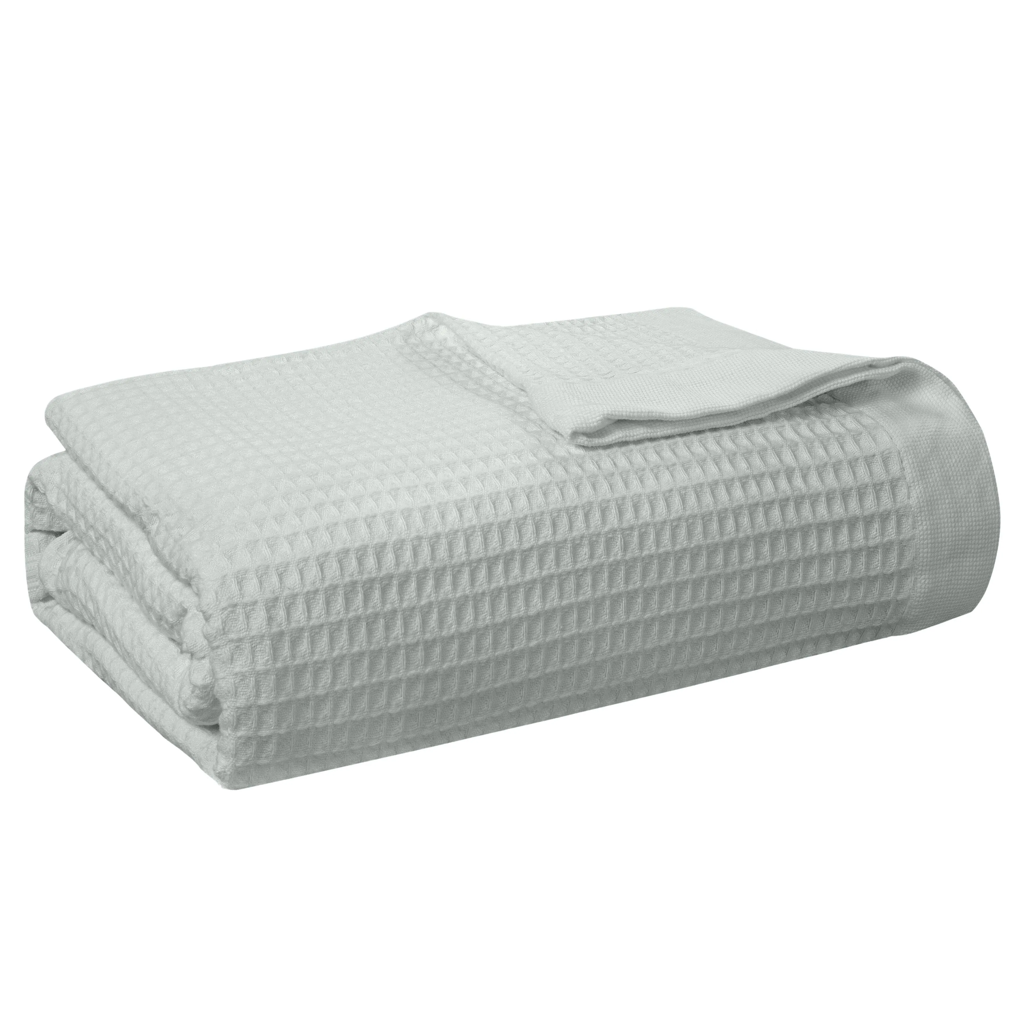 Pointehaven Long Staple Soft 100% Cotton Waffle Blanket - 300 GSM - Hypoallergenic - Breathable - Moisture Absorbent- All Season