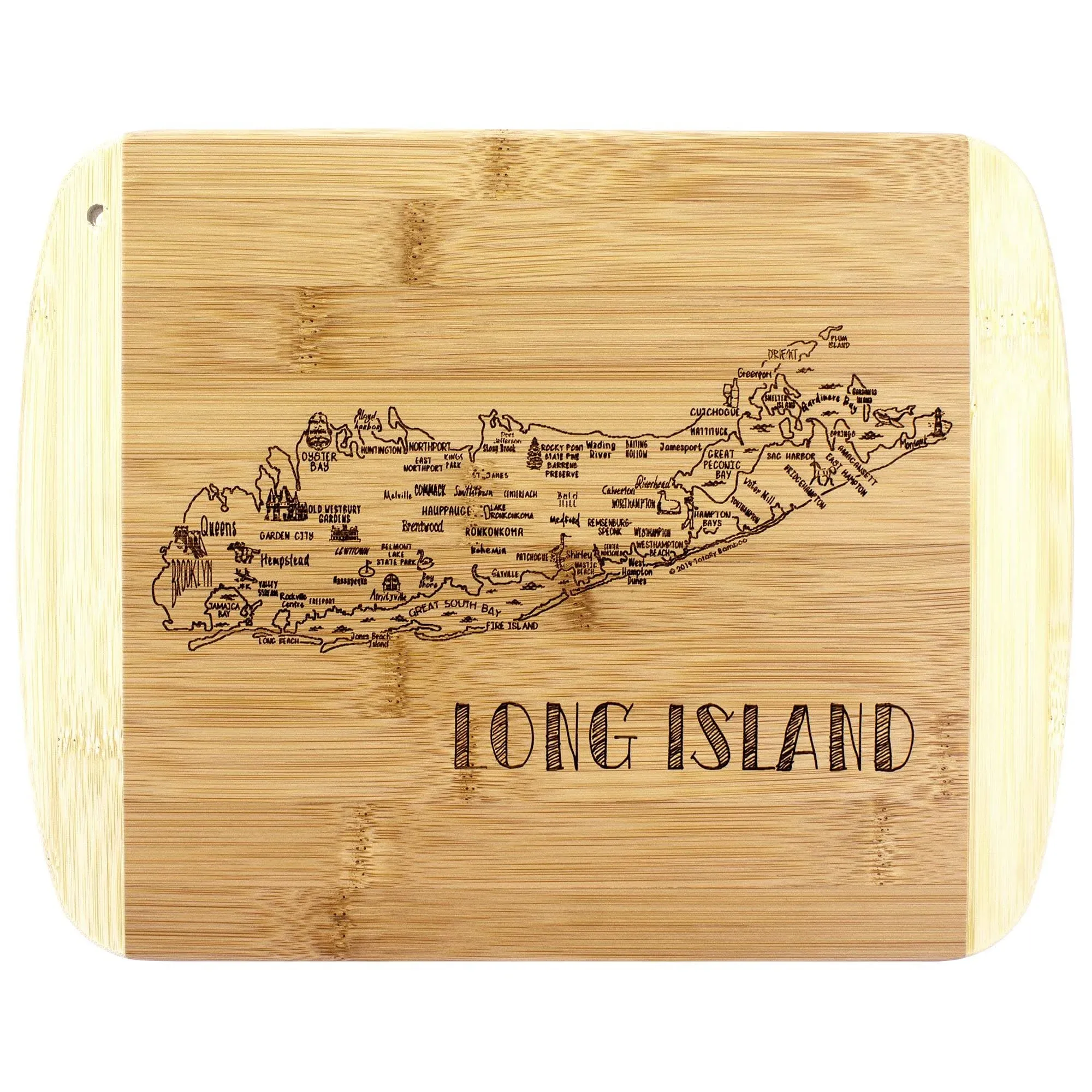 Totally Bamboo Long Island Slice of Life Cutting Board