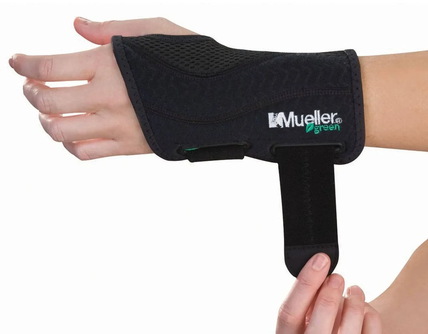 Mueller Green Fitted Wrist Brace - XL - Left