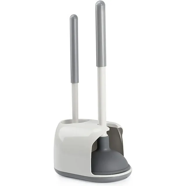 Toilet Plunger and Bowl Brush Combo Set with Caddy