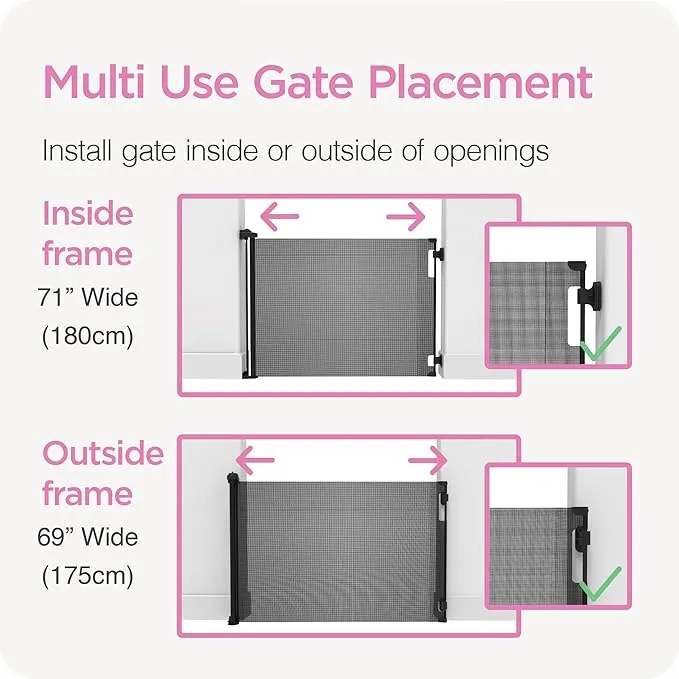 Perma Child Safety Easy Fit Retractable Baby Gate