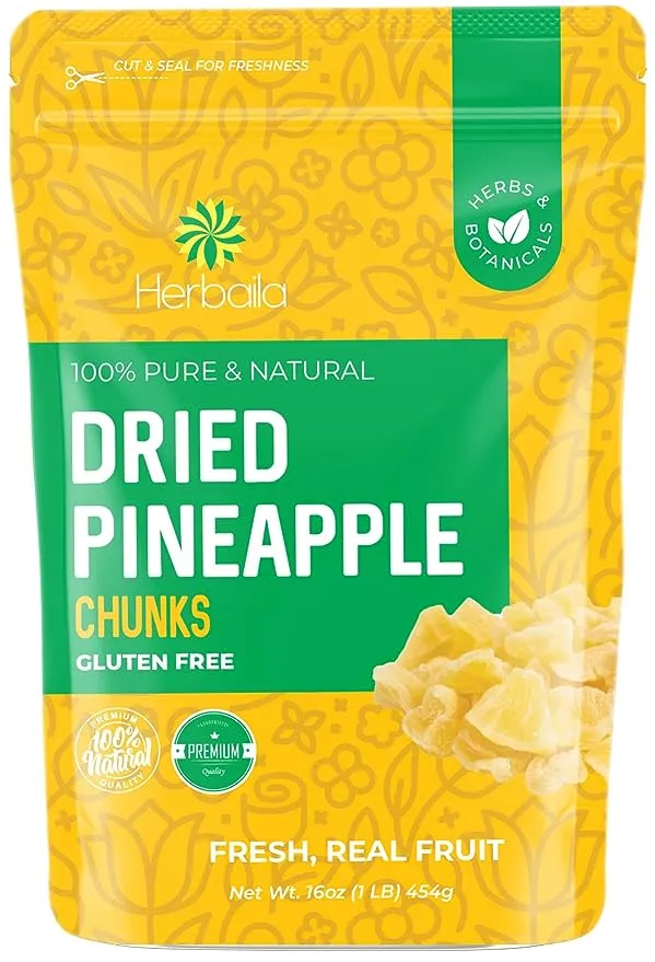 Dried Pineapple Chunks 1 Pound. Dehydrated Pineapple Chunk Dehydrated Pineapple Bulk