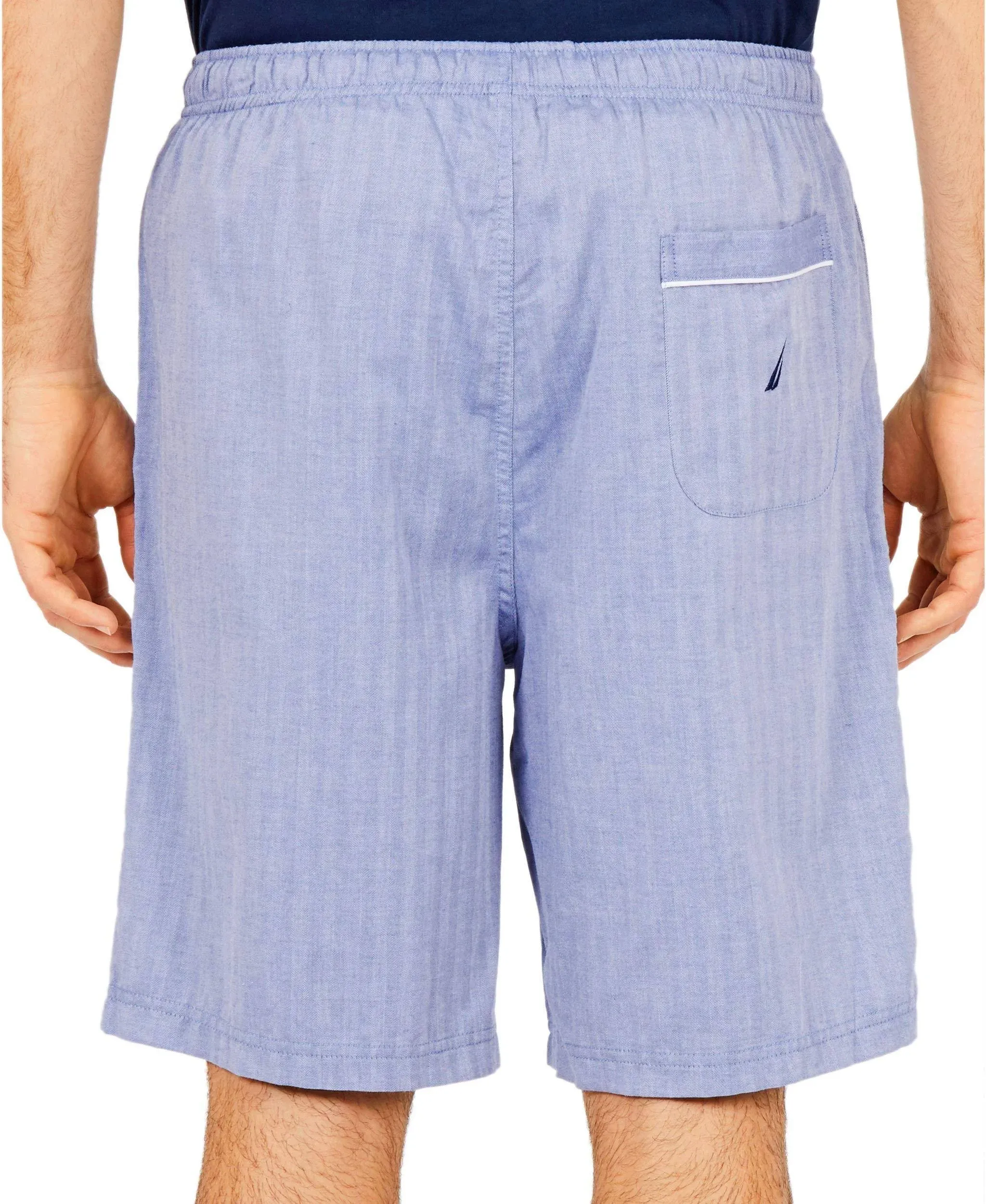 Nautica Men's Soft Woven 100% Cotton Elastic Waistband Sleep Pajama Short