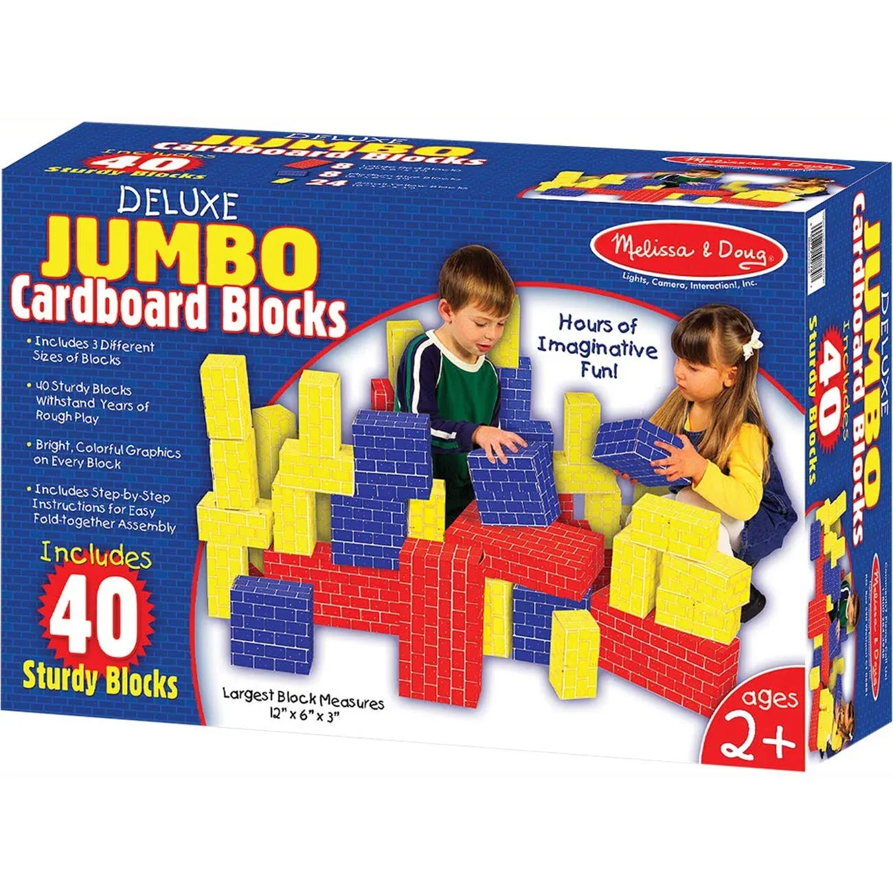 Melissa & Doug Deluxe Jumbo Cardboard Blocks