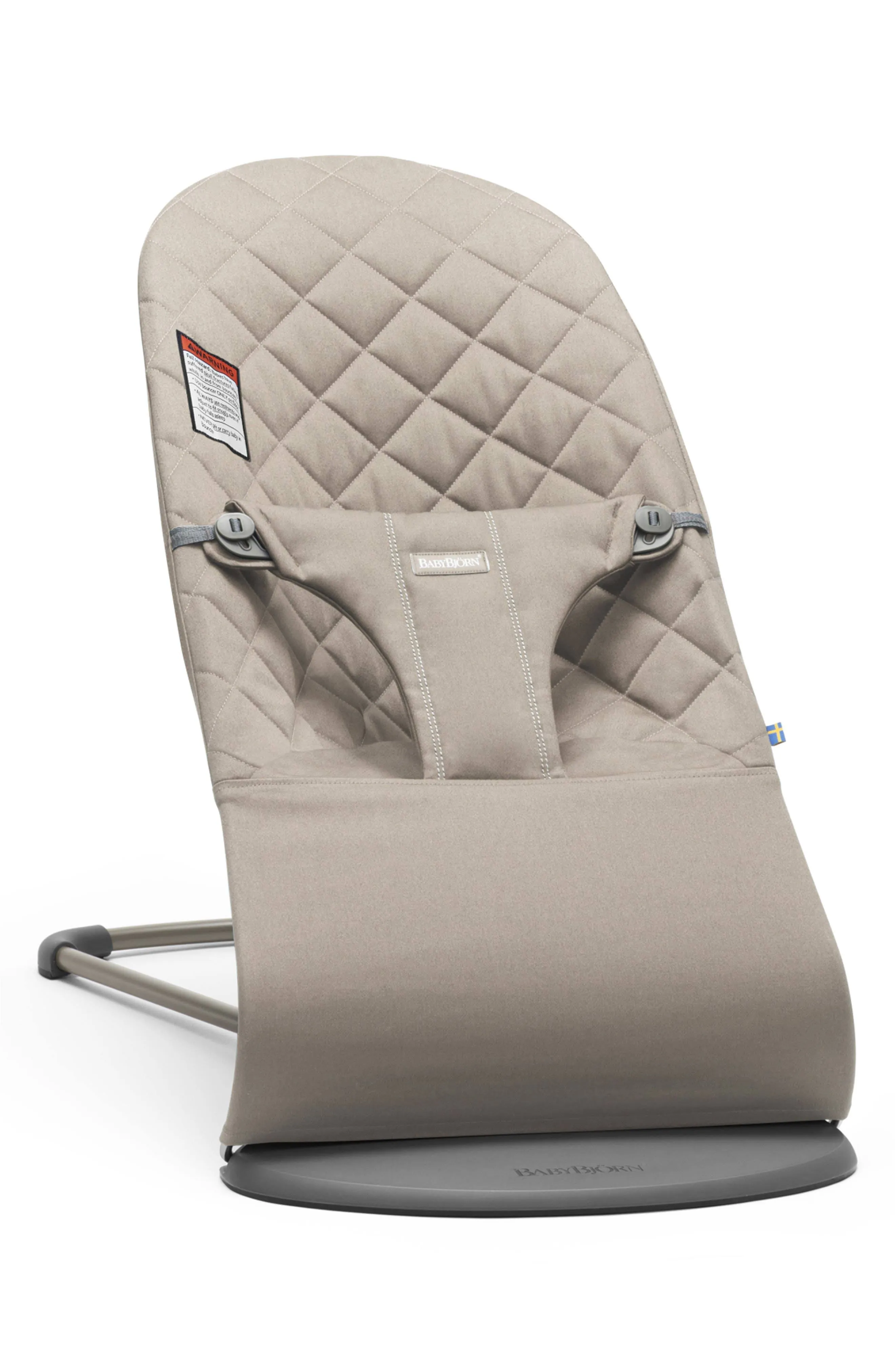 BabyBjörn Bouncer Bliss, Sand Gray Woven, Classic Quilt