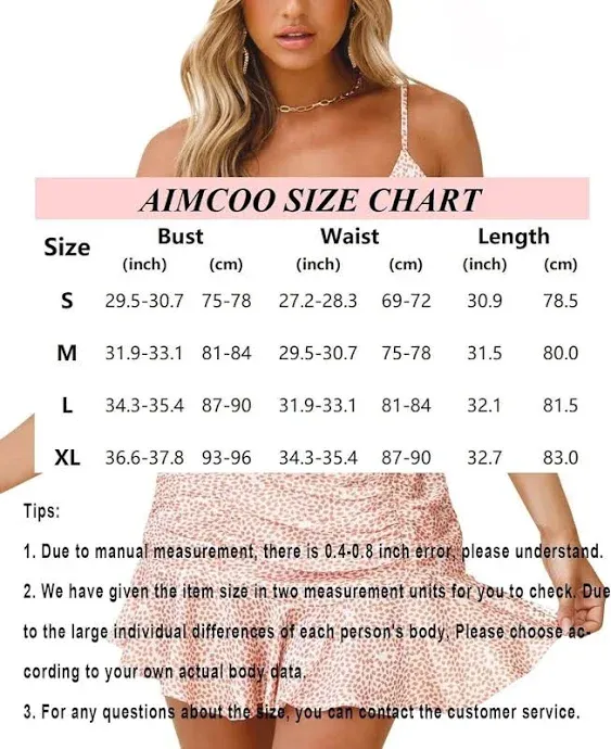 AIMCOO Women Casual Ruffle Hem Solid Wrap Dress Spaghetti Strap Front Tie Knot M