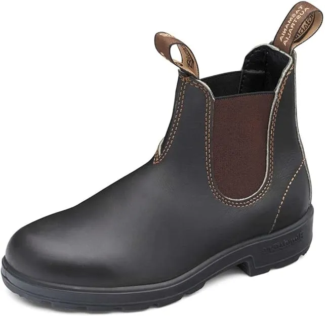 Blundstone BL500 Original 500 Chelsea Boot Pull-On Boots Stout Brown : AU 9.5 (US Men's 10.5) Medium