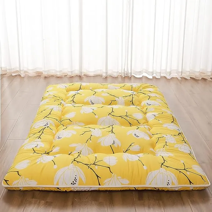 Zelladorra Japanese Floor Mattress, Futon Mattress with Portable Storage Bag, Roll Up Mattress Thick Tatami Mattress Suitable for Camping, Guest