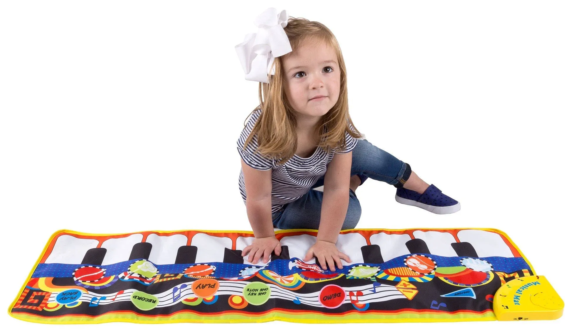 Step Piano Mat for Kids, Keyboard Mat with Musical Keys, Instrument Sounds, Record, Playback by Hey! Play!