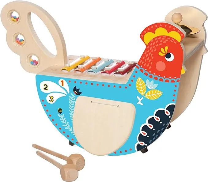 The Manhattan Toy Company Musical Chicken Wooden Instrument