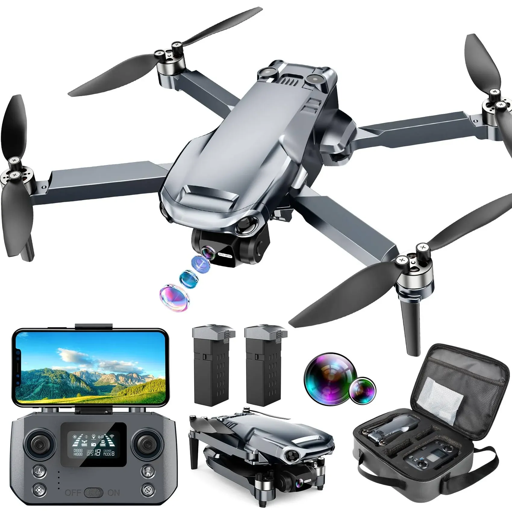 Drone with 4K Camera RC Quadcopter for Adults, 1640ft Long Range Video ...