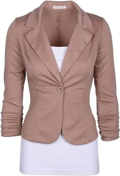 Auliné Collection Women&#039;s Casual Work Solid Color Knit Blazer