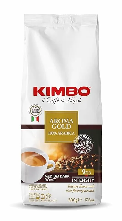 Kimbo Espresso Aroma Gold Whole Beans Coffee 17.6oz/500g