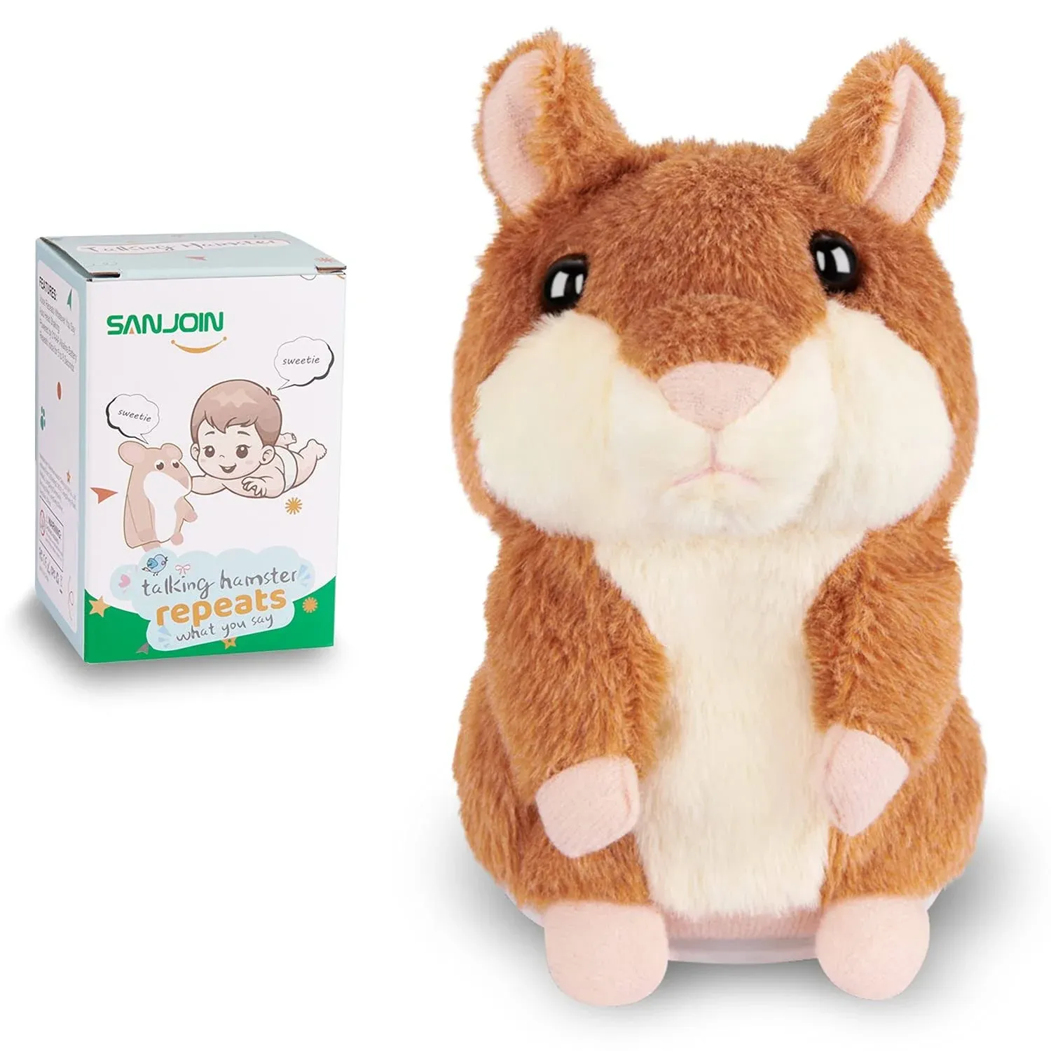 Toddlers Toys for 2 3 Year Old Talking Hamster Repeats What You Say, Talking Int