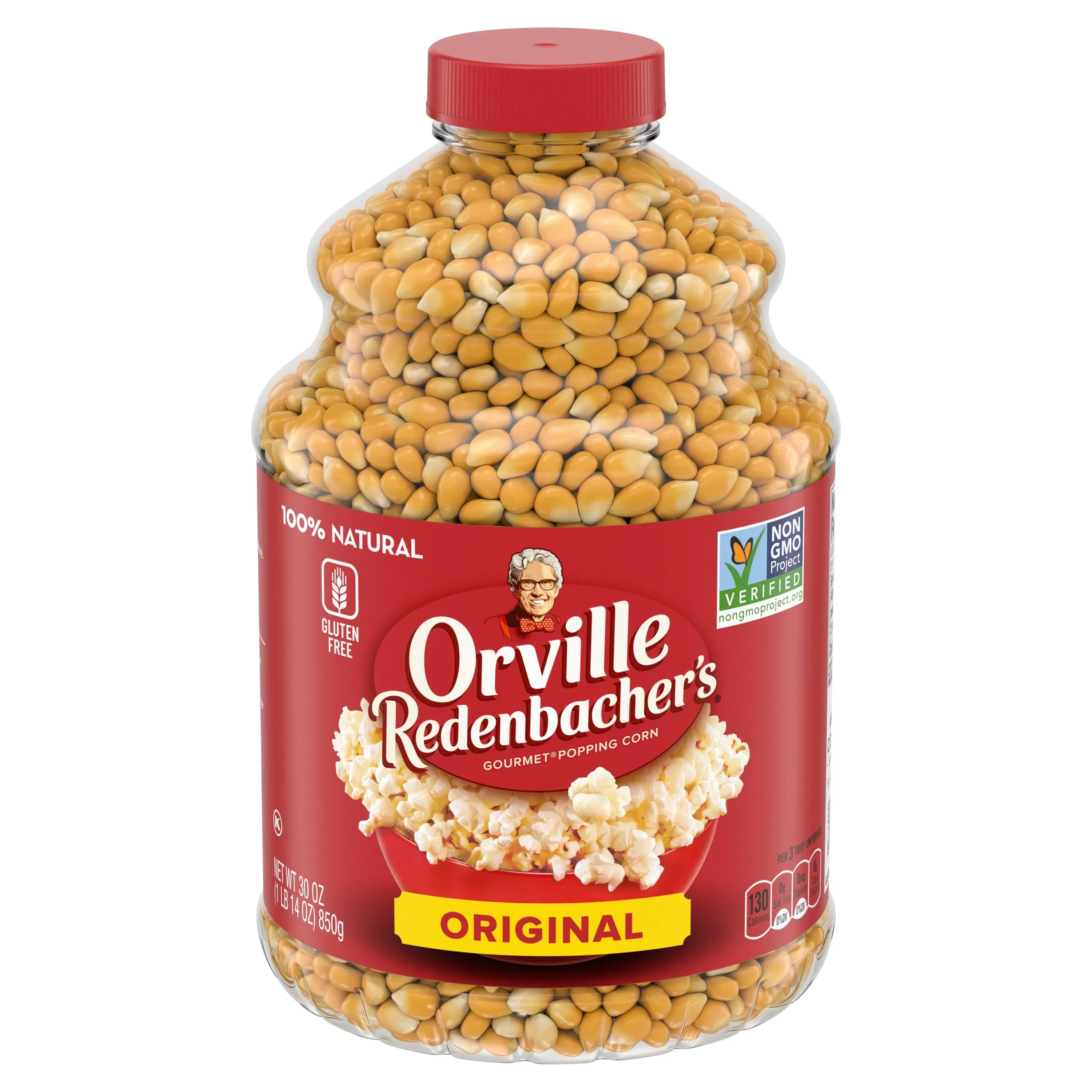 Orville Redenbacher's Gourmet Popcorn Kernels, Original Yellow, 30 oz Each (Pack Of 6)