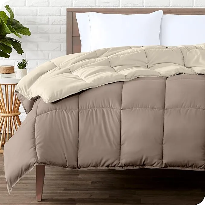 Bare Home Reversible Down Alternative Comforter Twin/Twin XL - Taupe - Sand