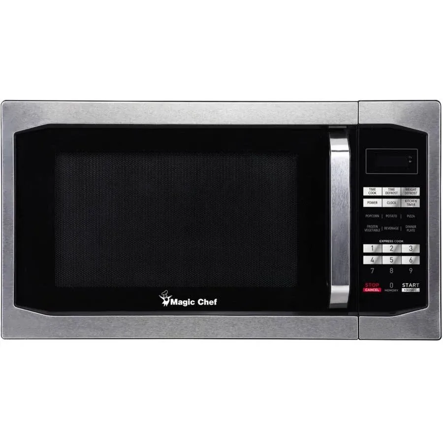 Magic Chef MCM1611ST 1.6 Cu ft Countertop Microwave, Stainless Steel