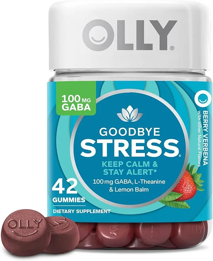 OLLY Goodbye Stress Gummies with GABA, L-Theanine & Lemon Balm - Berry Verbena