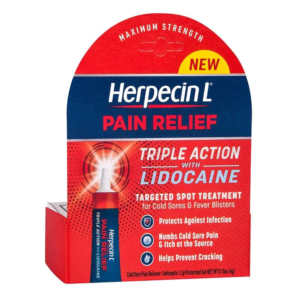 Herpecin L Cold Sore Treatment, Pain Relief 0.15oz . Exp. 02/2024