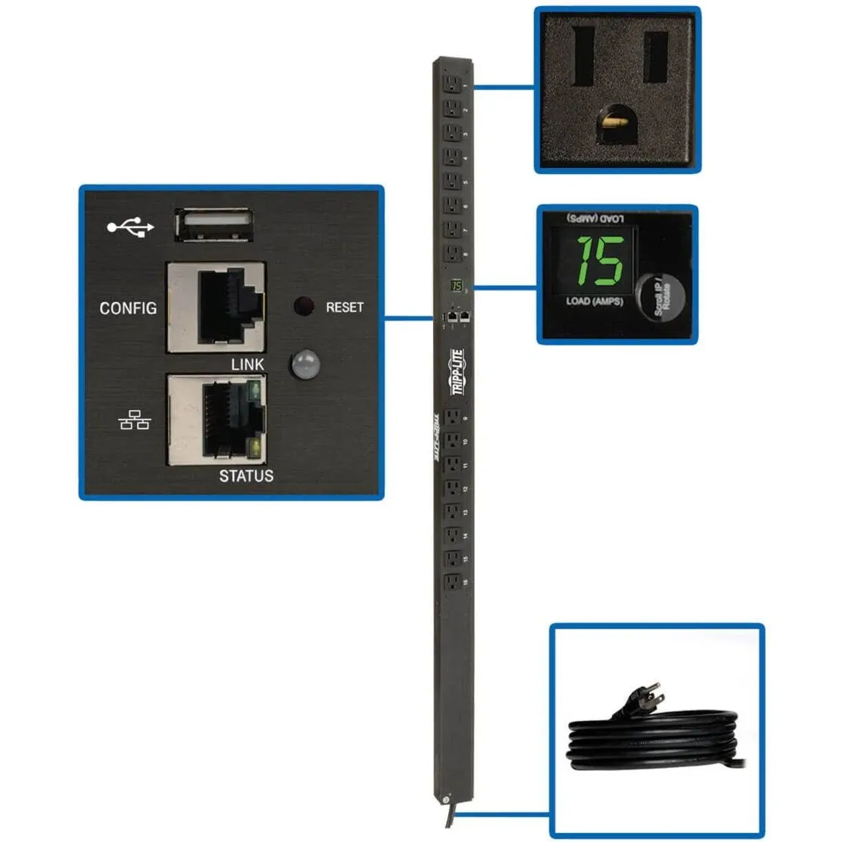 Tripp Lite 1.4kW Single-Phase Switched PDU with LX Platform Interface