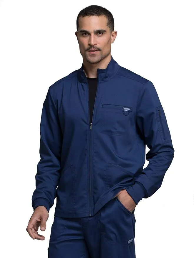 Cherokee Workwear Revolution Men's Zip Front Jacket - Navy (XS)