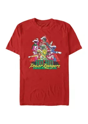 Fifth Sun Men's Power Rangers Santa Rangers Graphic T-Shirt